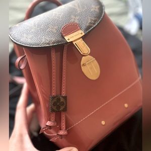 Hot springs backpack vernis with monogram canvas